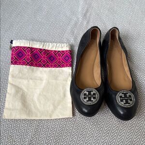 Tory Burch Black Ballet Flats 7.5